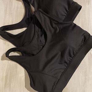 tek gear, Black Racerback Workout Bra, 2 pack, NWOT